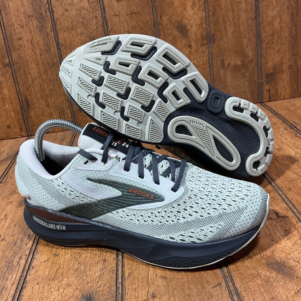 Brooks Women's Adrenaline GTS 24 1204261D030 Gray Running Shoes Size 9.5 D Wide
